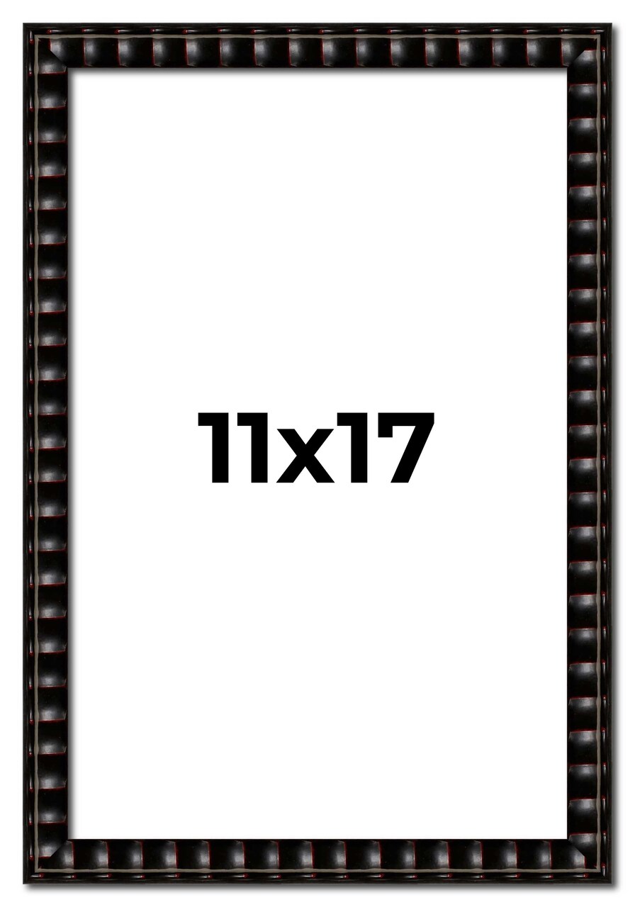 11x17 Bamboo Picture Frame with UV-Resistant Acrylic & Acid Free Backing, Available in 4 Finishes - Brown, Black, Gold, and Natural